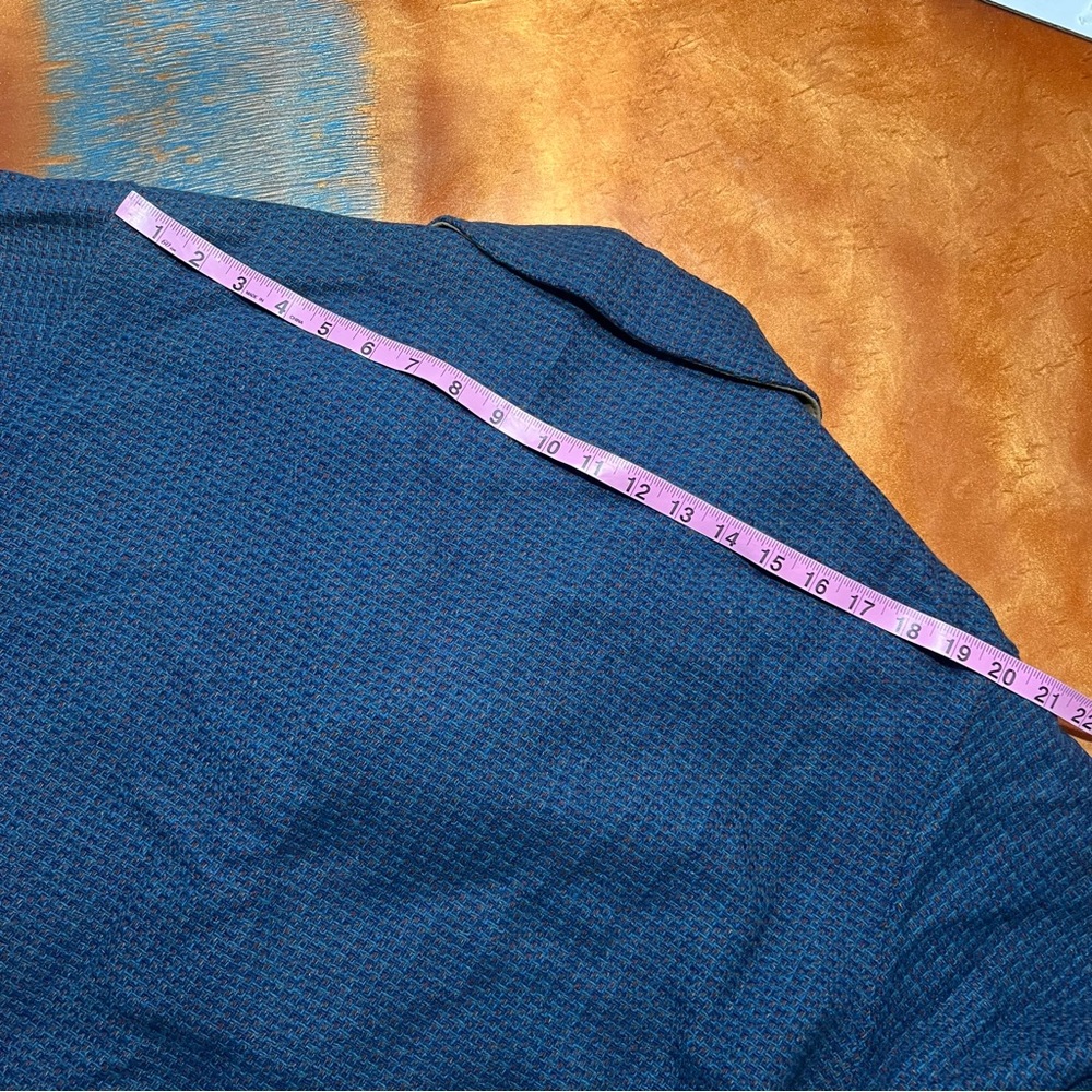 Vintage Pendleton wool tweed jacket blue Lined large USA NWOT 60s Rare Style - Picture 15 of 16
